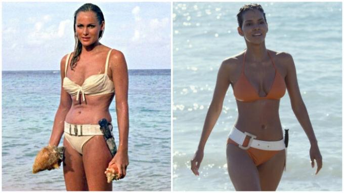 Bond djevojka u bikini Ursule Anders (1962) i Halle Berry (2002).