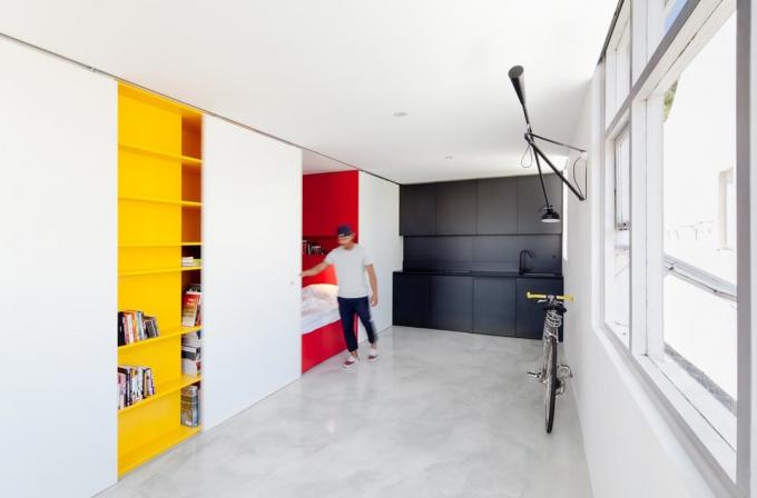 Studio 27 m² sa spavaćom sobom, kupaonicom i kuhinjom u ormaru