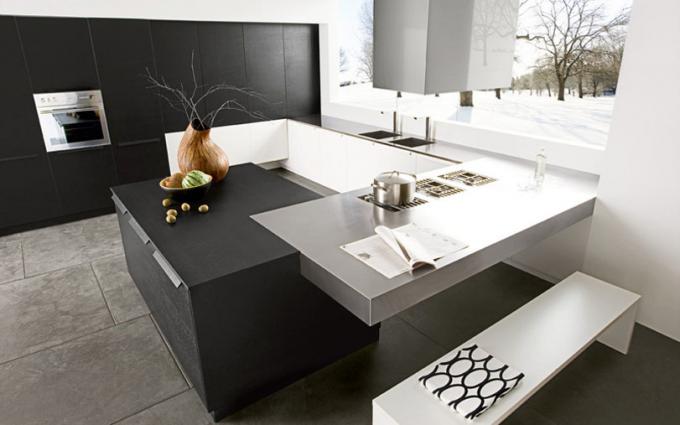 Crno-bijela kuhinja (57 fotografija): kako stvoriti interijer vlastitim rukama, pozadina, kuhinjski set, uređaji, fotografija, cijena i video tutorijali