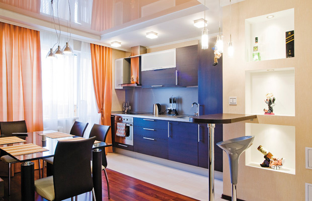 Ispravno zoniranje započinje dizajn kuhinje dnevnog boravka 15 m2.