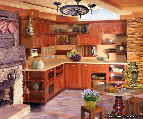Kuhinja u seoskom stilu idealna je za privatnu kuću