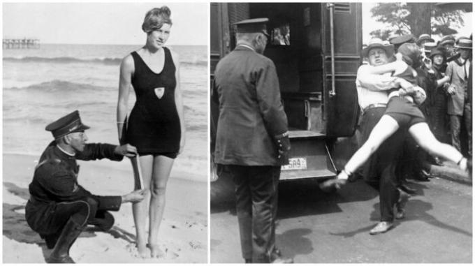 Žene u „nepristojan” kupaćim kostimima trebao biti uhićen! (Th 1920, USA). 