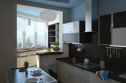 Kuhinja s lođom povećava površinu i stvara prostor za blagovanje i spremanje