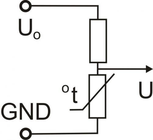 Slika 3. Tipična uključivanje termistora u termalnim stabilizacije krugova