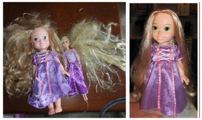 Kako razmrsiti kosu i lutka omiljene igračke natrag na prethodni oblik