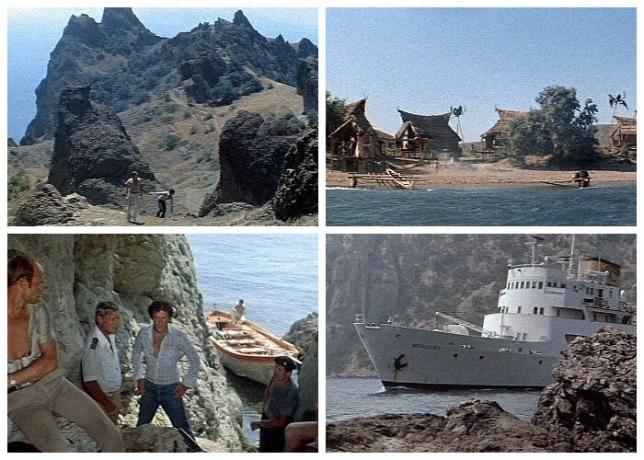 Fragmenti iz filma Pirati dvadesetog stoljeća (1979.) - prvi sovjetski kinoboevika (Cape Tarhankut, Krim).