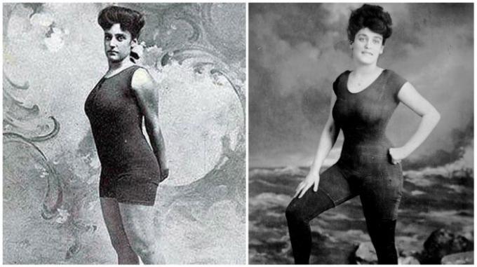 Nečuvenim Odvažnosti Annette Kellerman: "superotkrovenny" kupaći (1907).