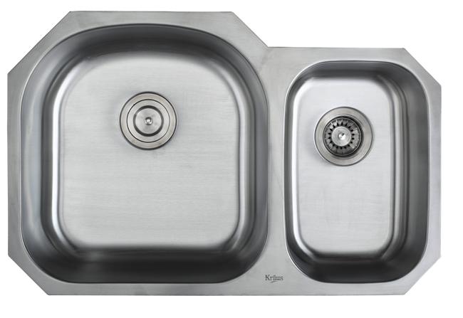Izvrsni umetnuti kuhinjski sudoper s dvije posude, nehrđajući čelik 16 dimenzija