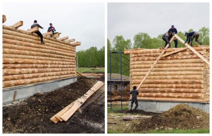 Gradnja još dvije kuće za buduće poljoprivrednike (Sultanov, Čeljabinsk Regija).